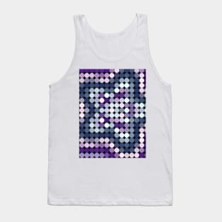 purple and blue dotted star design Tank Top